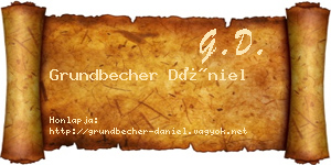 Grundbecher Dániel névjegykártya